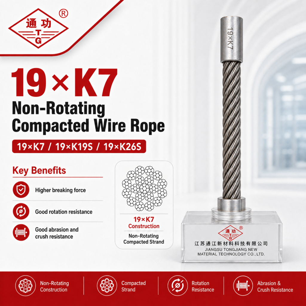 19×K7 Non-Rotating Compacted Wire Rope