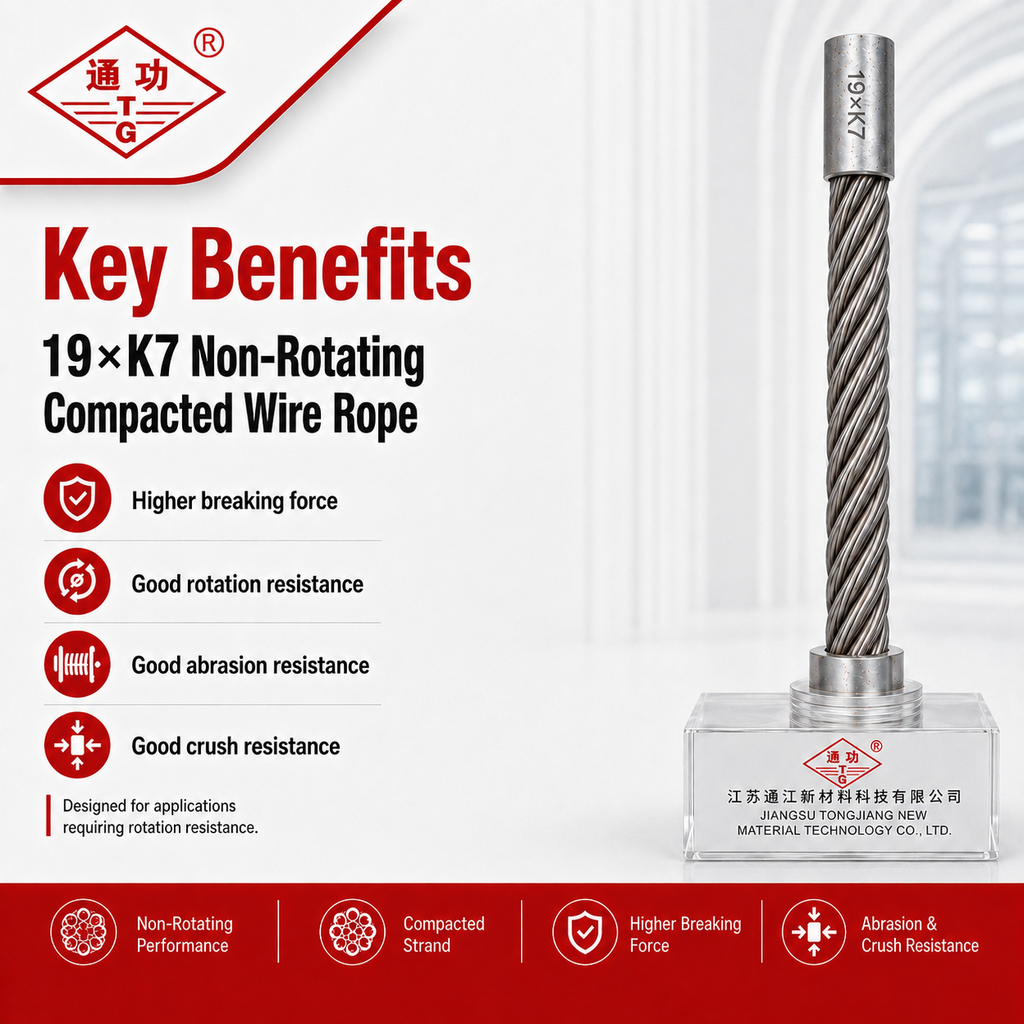 19×K7 Non-Rotating Compacted Wire Rope
