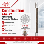 24W×K7 Non-Rotating Compacted Wire Rope