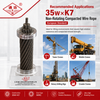 35W×K7 Non-Rotating Compacted Wire Rope | European Standard