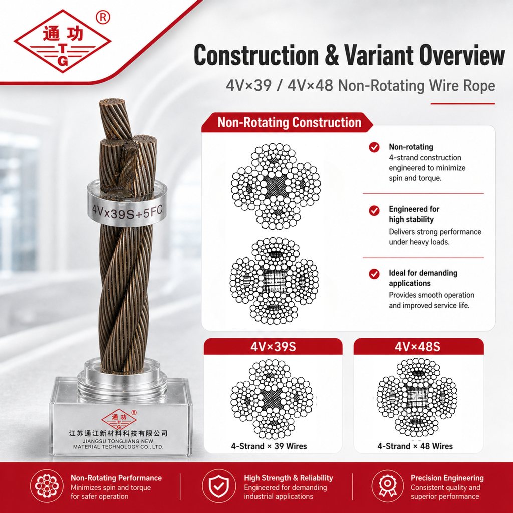 4V×39 Non-Rotating Wire Rope