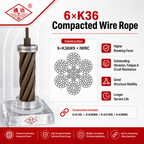 6×K36 Compacted Wire Rope