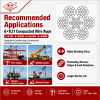 6×K31 Compacted Wire Rope