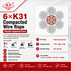 6×K31 Compacted Wire Rope | Plastic-Injected Core