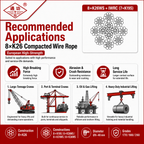 8×K26 Compacted Wire Rope | European High-Strength