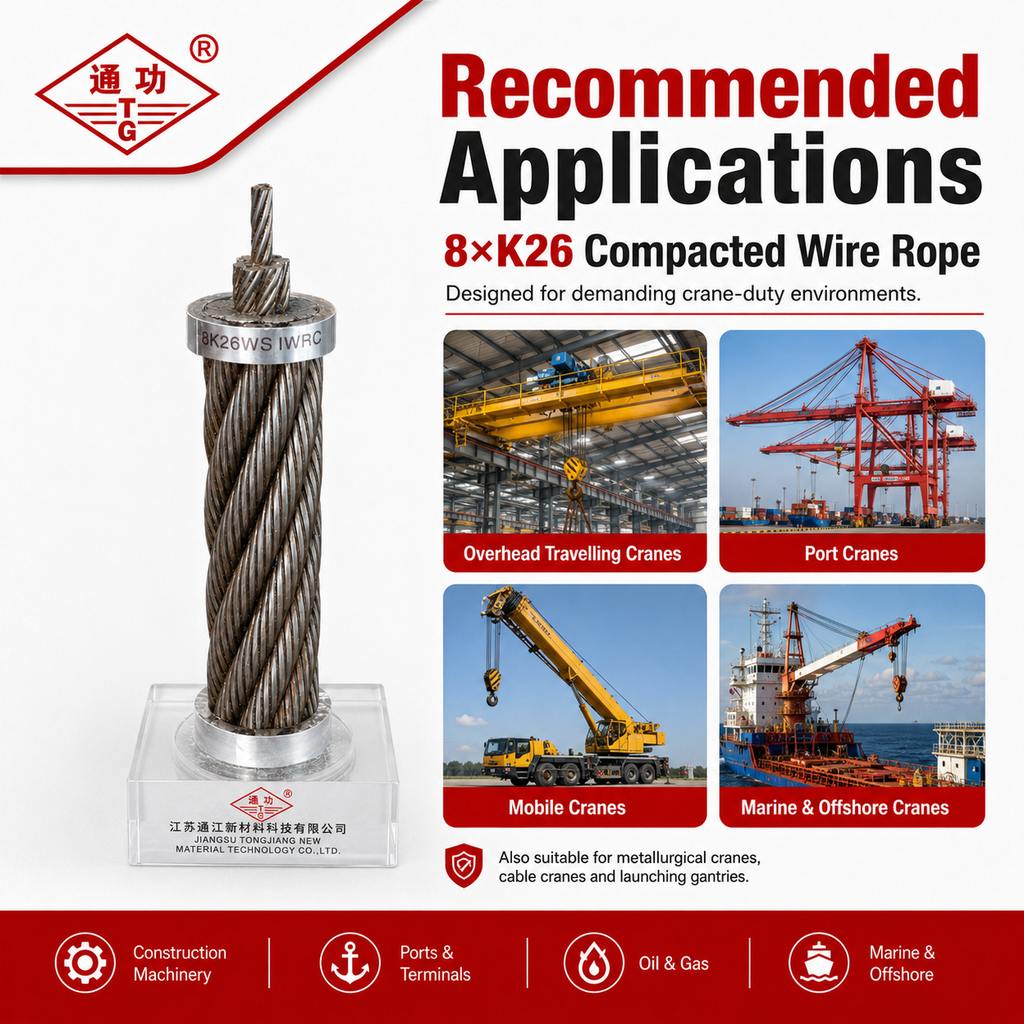 8×K26 Compacted Wire Rope