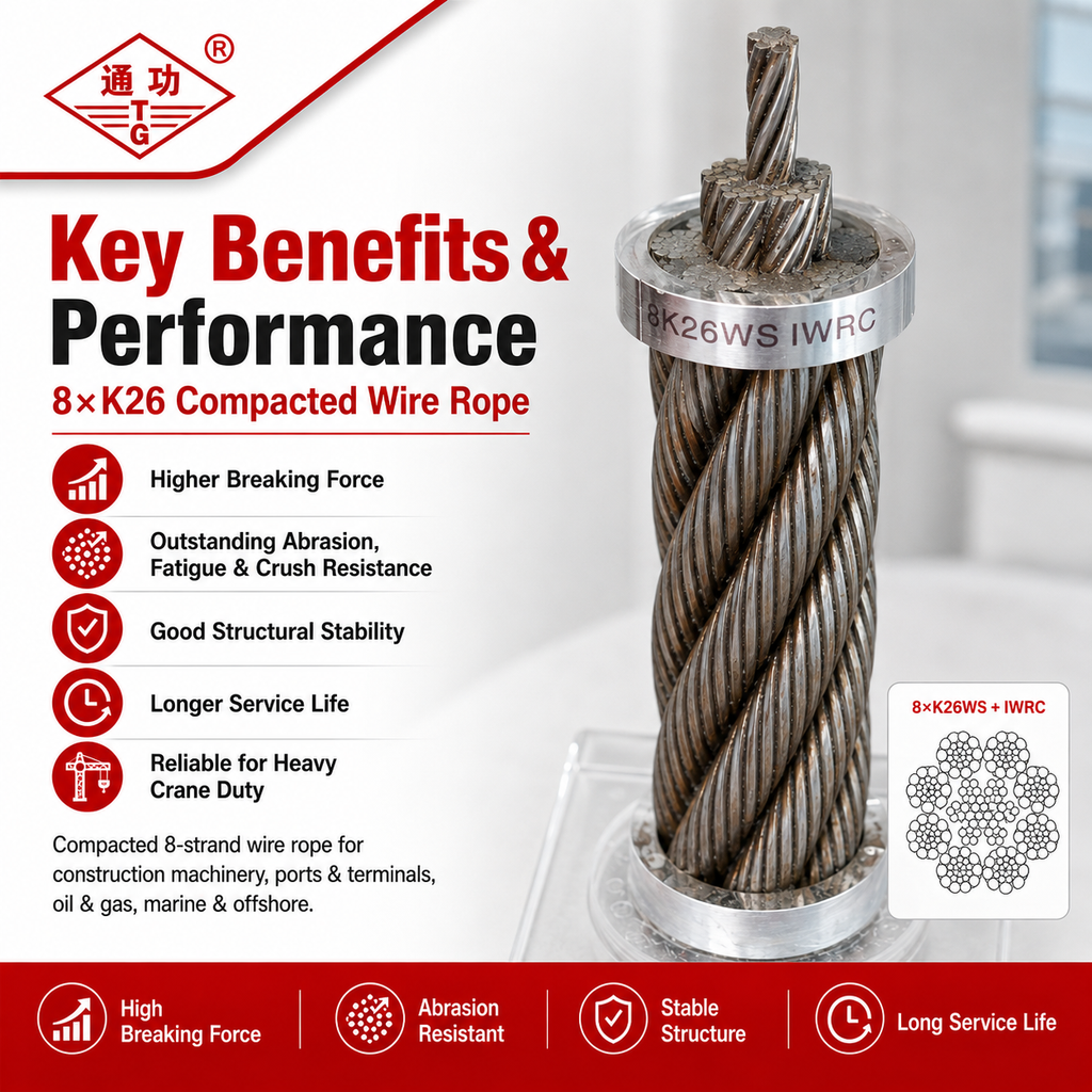 8×K26 Compacted Wire Rope