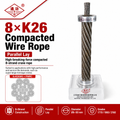 8×K26 Compacted Wire Rope | Parallel Lay