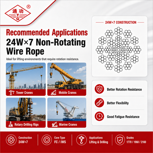 24W×7 Non-Rotating Wire Rope