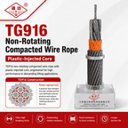 TG916 Non-Rotating Compacted Wire Rope | Plastic-Injected Core