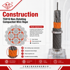 TG916 Non-Rotating Compacted Wire Rope | Plastic-Injected Core