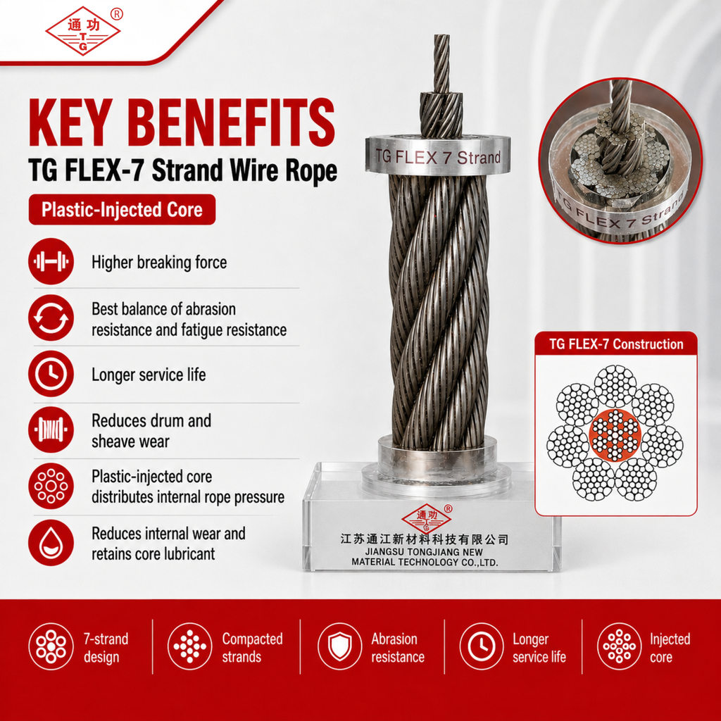 TG FLEX-7 Strand Wire Rope | Plastic-Injected Core