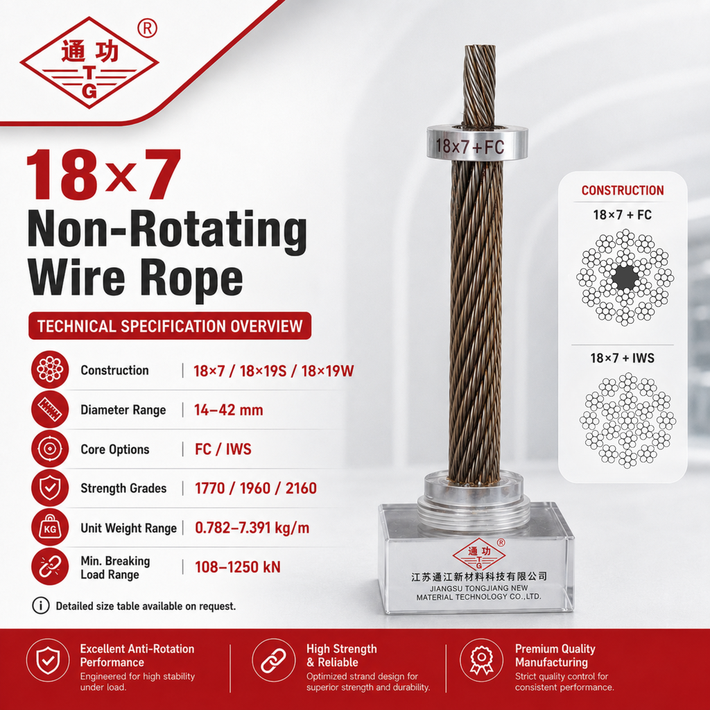 18×7 Non-Rotating Wire Rope